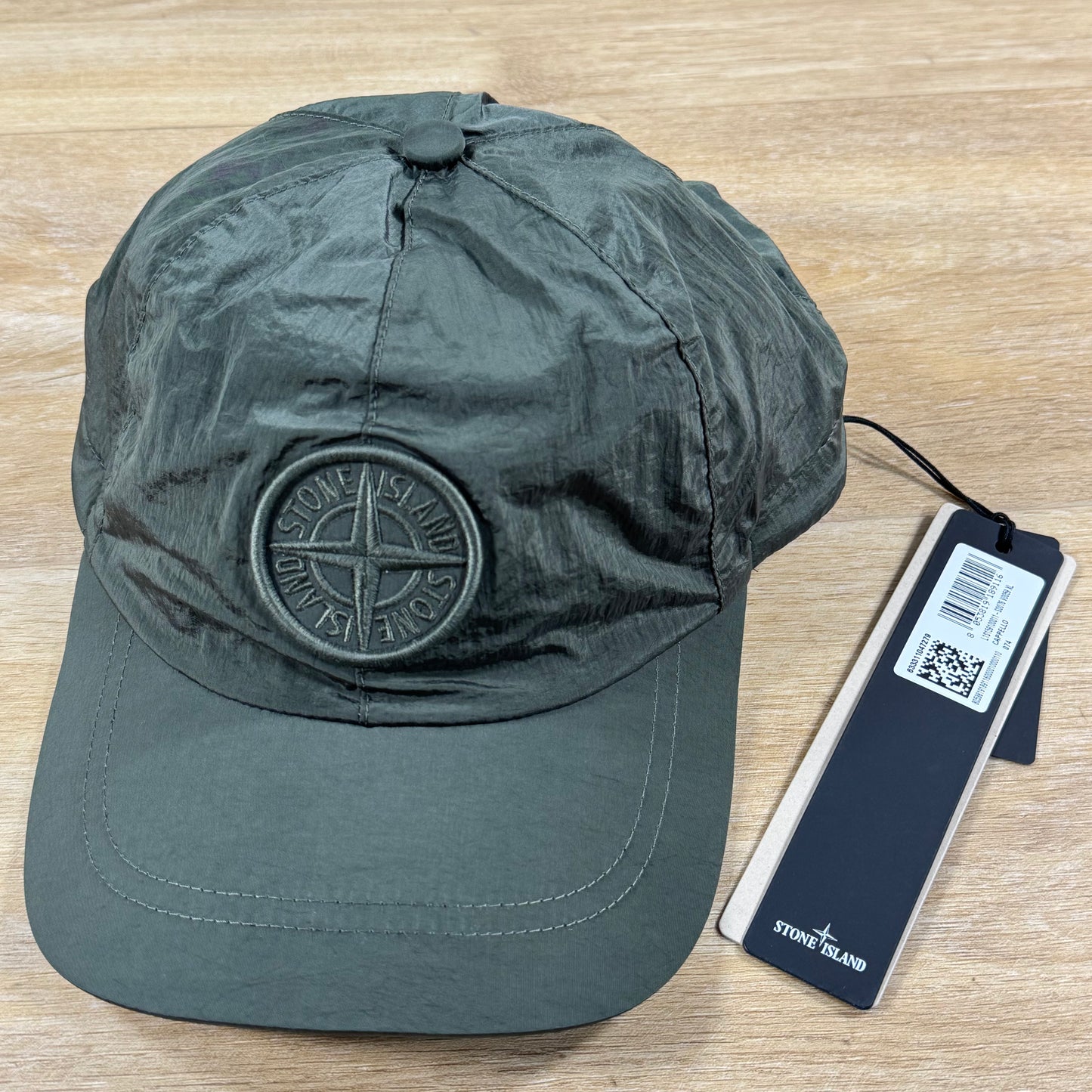 Stone Island Nylon Metal Baseball Cap in Musk Green
