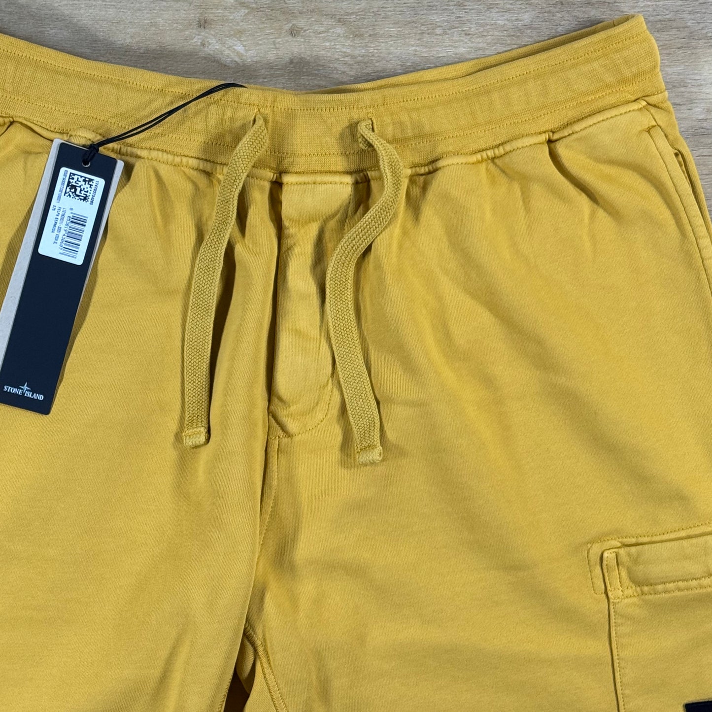 Stone Island Fleece Bermuda Shorts in Mustard