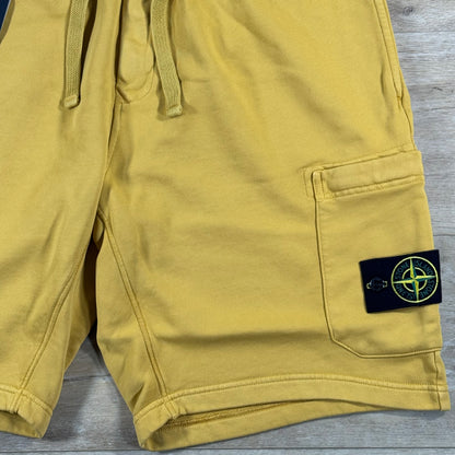 Stone Island Fleece Bermuda Shorts in Mustard