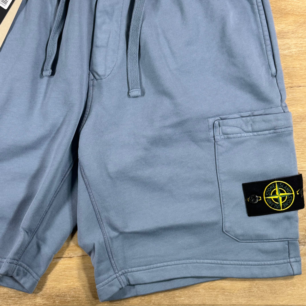 Stone Island Fleece Bermuda Shorts in Avio Blue