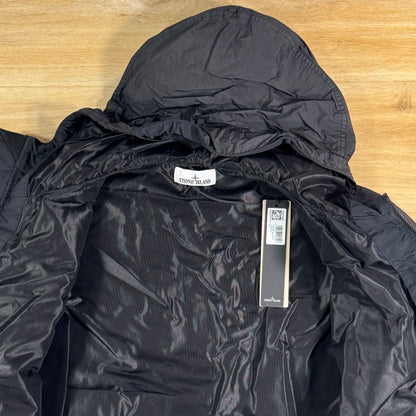 Stone Island Crinkle Reps NY Hooded Jacket in Black