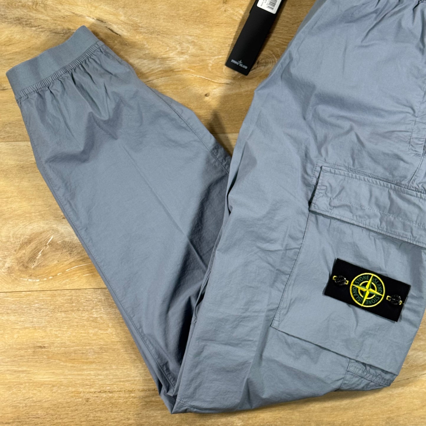 Stone Island Stretch Cotton Tela 'Paracadute' Cargo Pants in Avio Blue