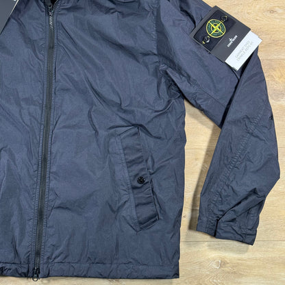 Stone Island Crinkle Reps NY Hooded Jacket in Navy