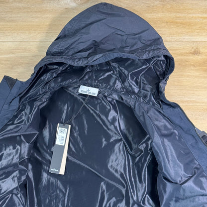Stone Island Crinkle Reps NY Hooded Jacket in Navy