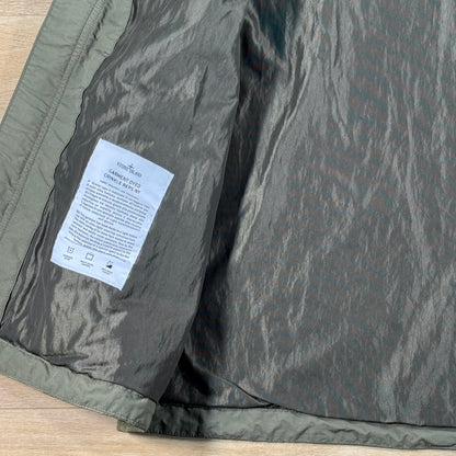 Stone Island Crinkle Reps NY Hooded Jacket in Military Green