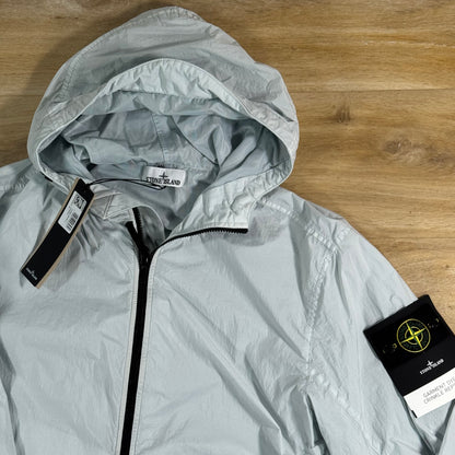 Stone Island Crinkle Reps NY Hooded Jacket in Sky Blue