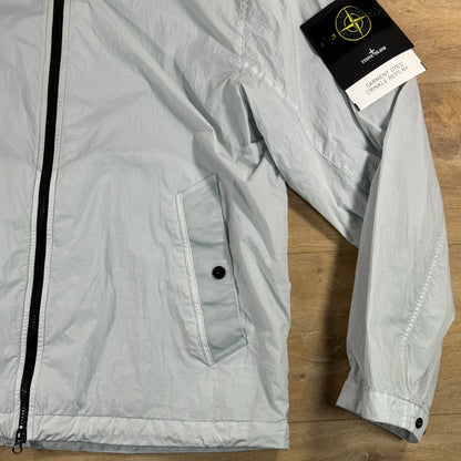Stone Island Crinkle Reps NY Hooded Jacket in Sky Blue