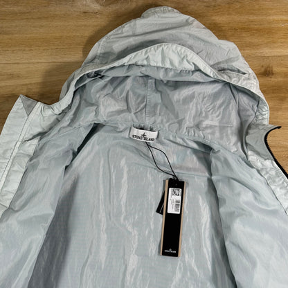 Stone Island Crinkle Reps NY Hooded Jacket in Sky Blue