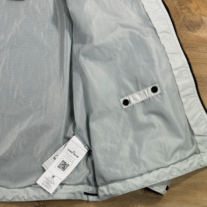 Stone Island Crinkle Reps NY Hooded Jacket in Sky Blue