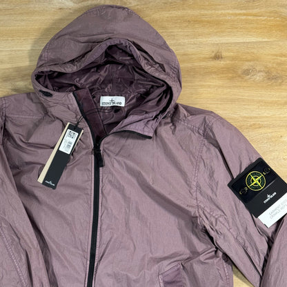 Stone Island Crinkle Reps NY Hooded Jacket in Purple Grey