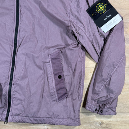 Stone Island Crinkle Reps NY Hooded Jacket in Purple Grey