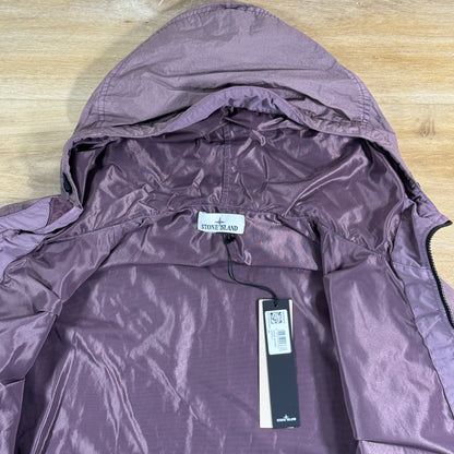 Stone Island Crinkle Reps NY Hooded Jacket in Purple Grey