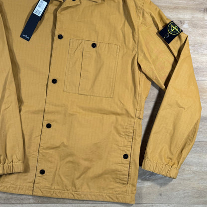 Stone Island Double-Coated Ripstop Overshirt in Mustard