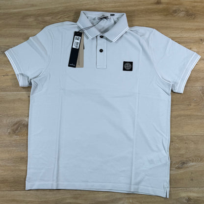 Stone Island Patch Logo Polo Shirt in Sky Blue