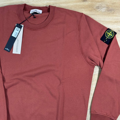 Stone Island Crewneck Fleece Sweatshirt in Brick Red