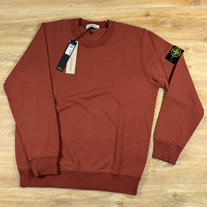 Stone Island Crewneck Fleece Sweatshirt in Brick Red