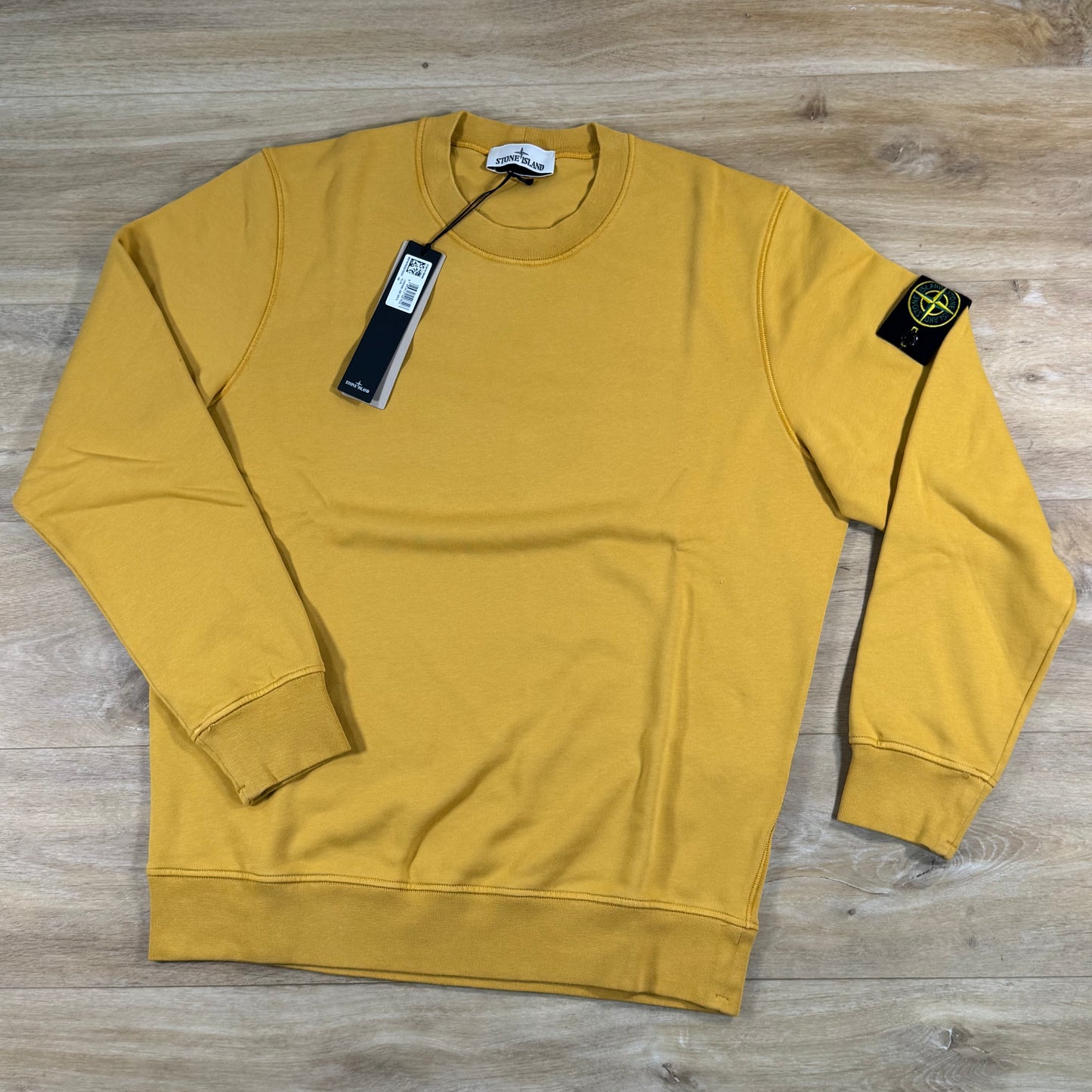 Stone Island Crewneck Fleece Sweatshirt in Mustard