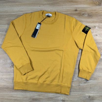Stone Island Crewneck Fleece Sweatshirt in Mustard