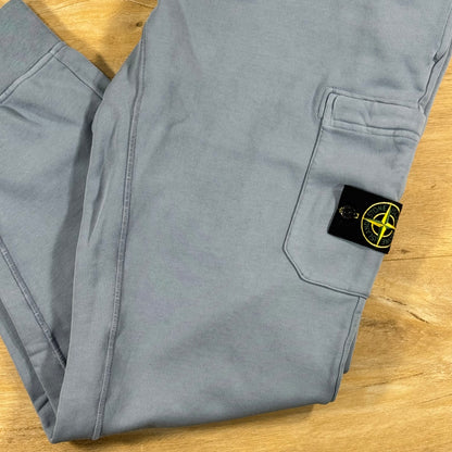 Stone Island Slim Fit Fleece Sweatpants in Avio Blue