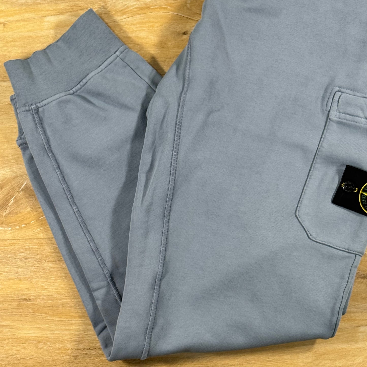 Stone Island Slim Fit Fleece Sweatpants in Avio Blue