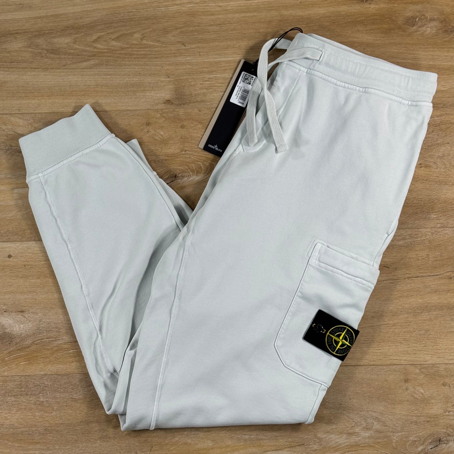 Stone Island Slim Fit Fleece Sweatpants in Sky Blue