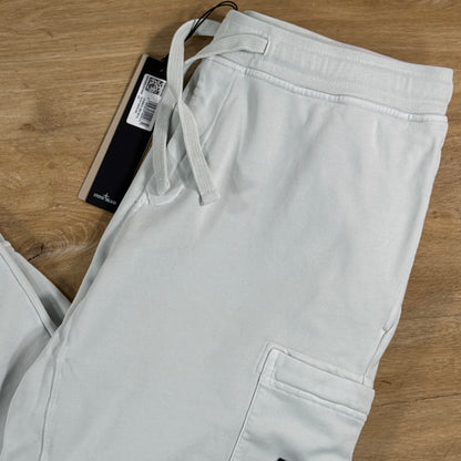 Stone Island Slim Fit Fleece Sweatpants in Sky Blue