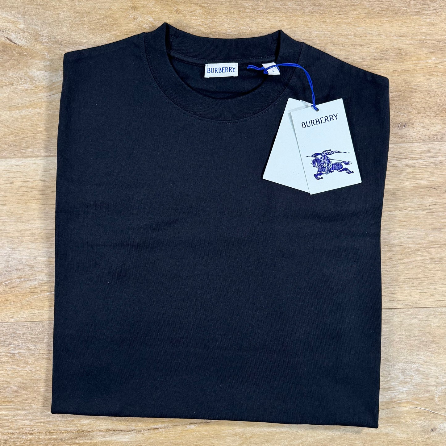 Burberry Check Label T-Shirt in Black
