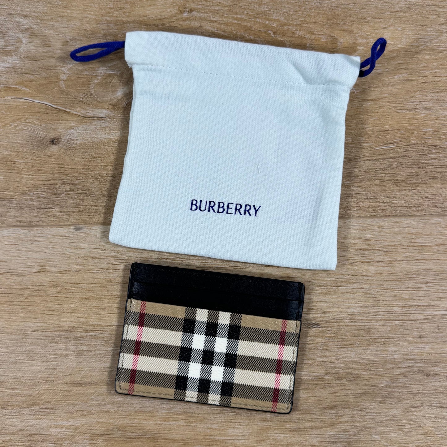 Burberry Check Card Case in Archive Beige