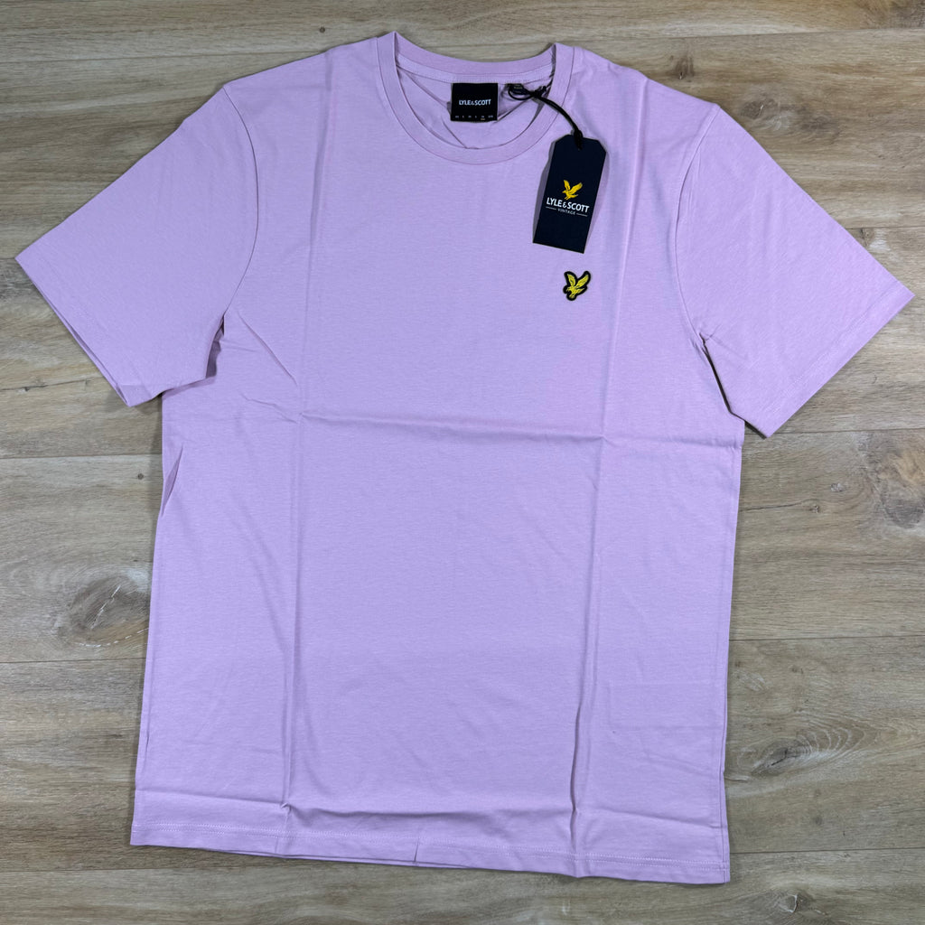 Lyle & Scott Cotton Crewneck T-Shirt in Pink Light