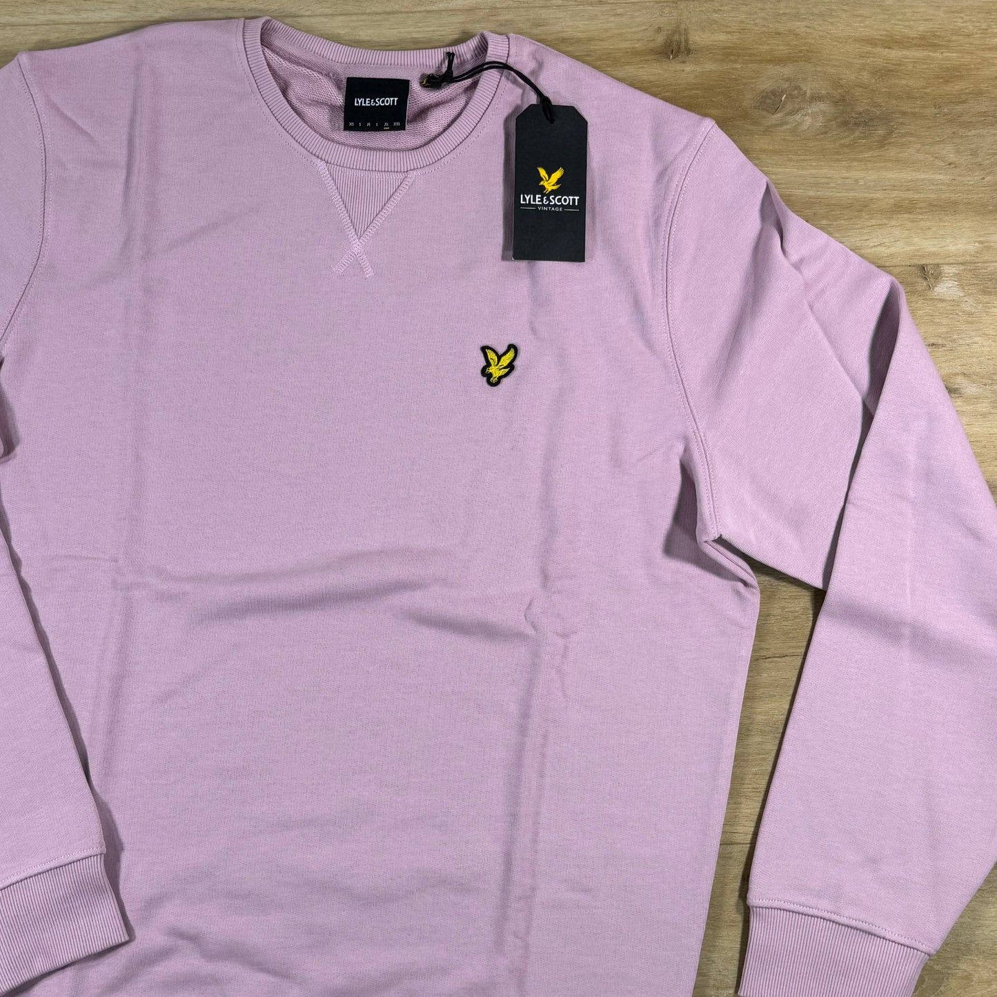 Lyle & Scott Cotton Crewneck Sweatshirt in Pink Light