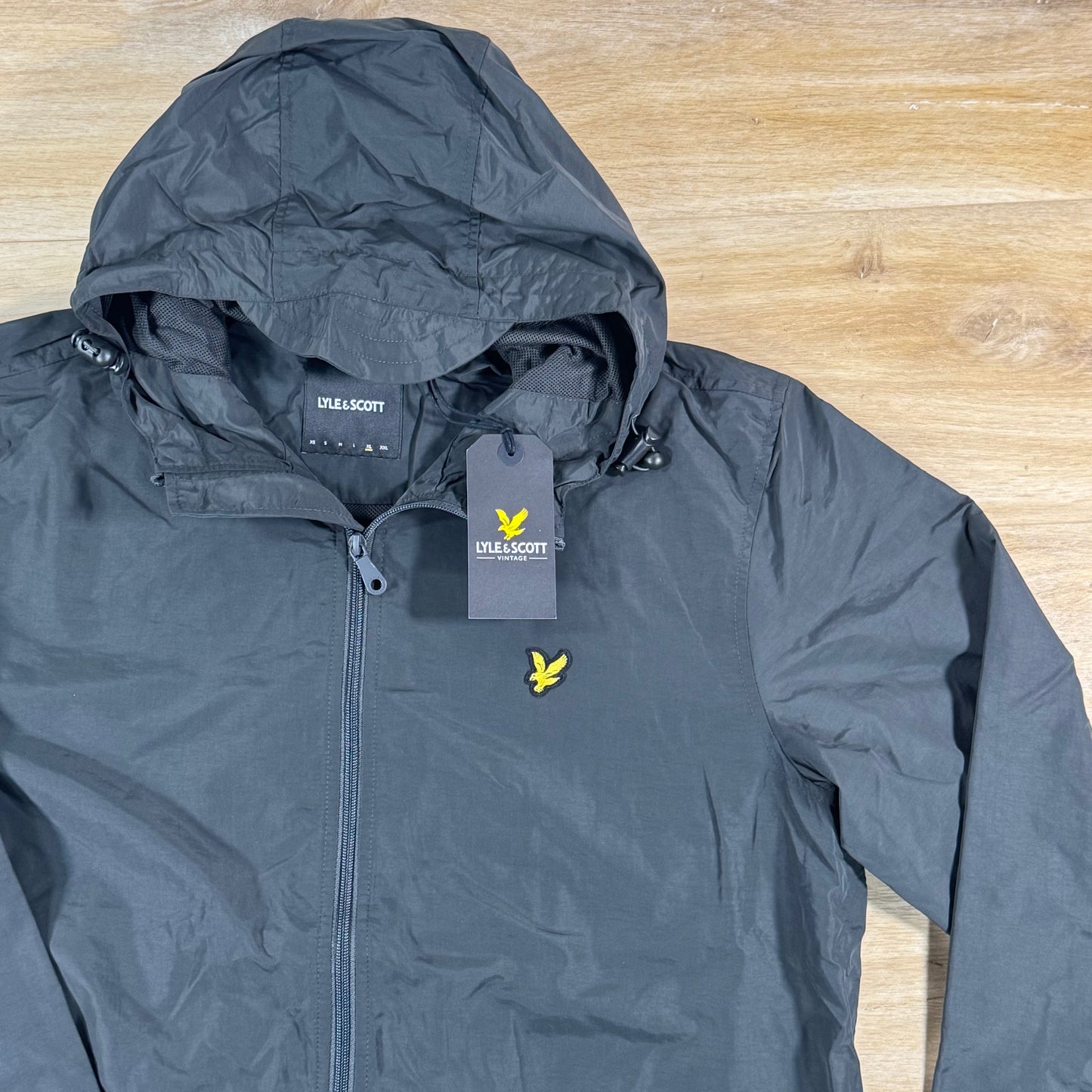 Lyle & Scott Water Resistant Hooded Jacket in Gunmetal