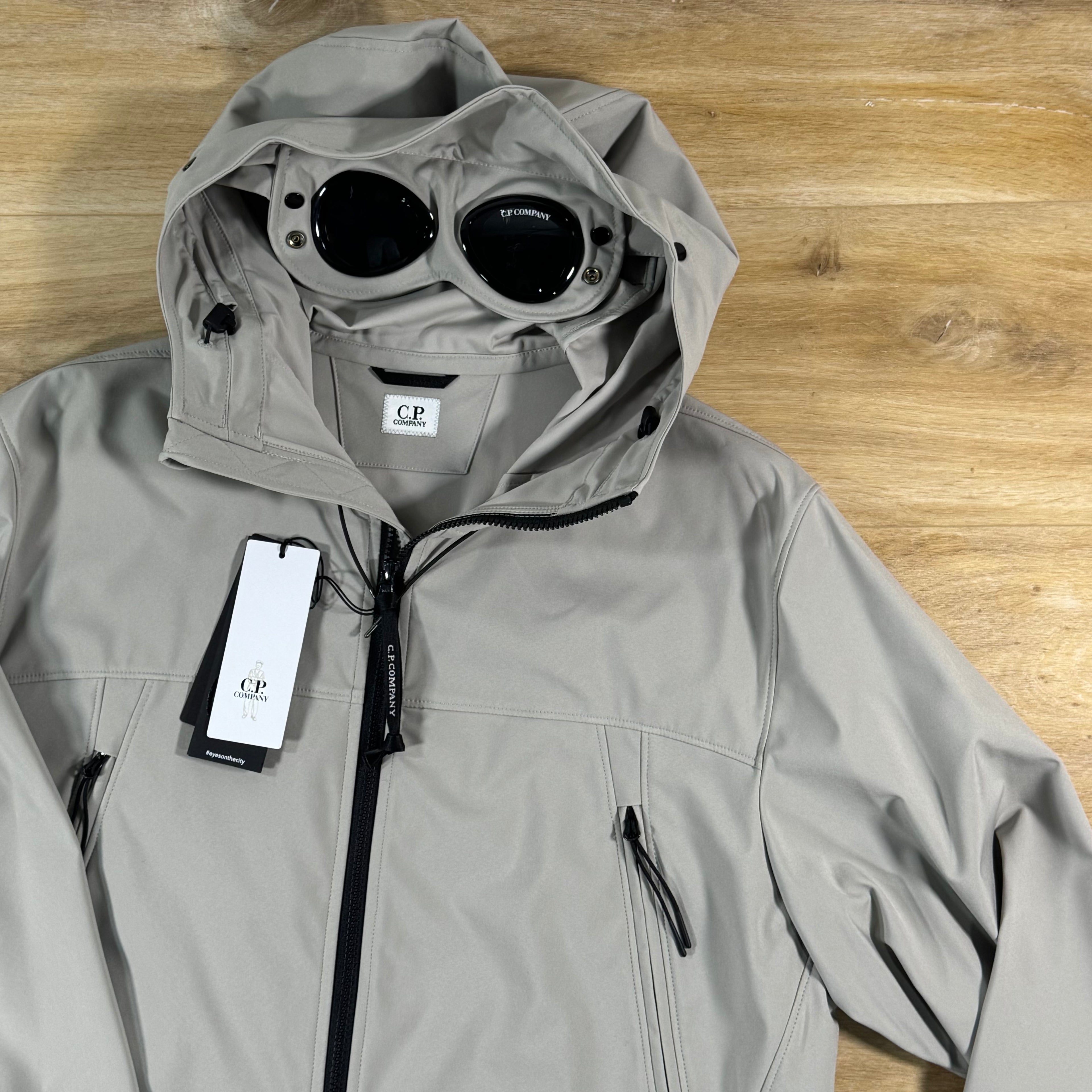 C.P. Company Shell-R Goggle Jacket in Dove – Label Menswear C.P. Company Shell-R Goggle Jacket in Dove – Label Menswear