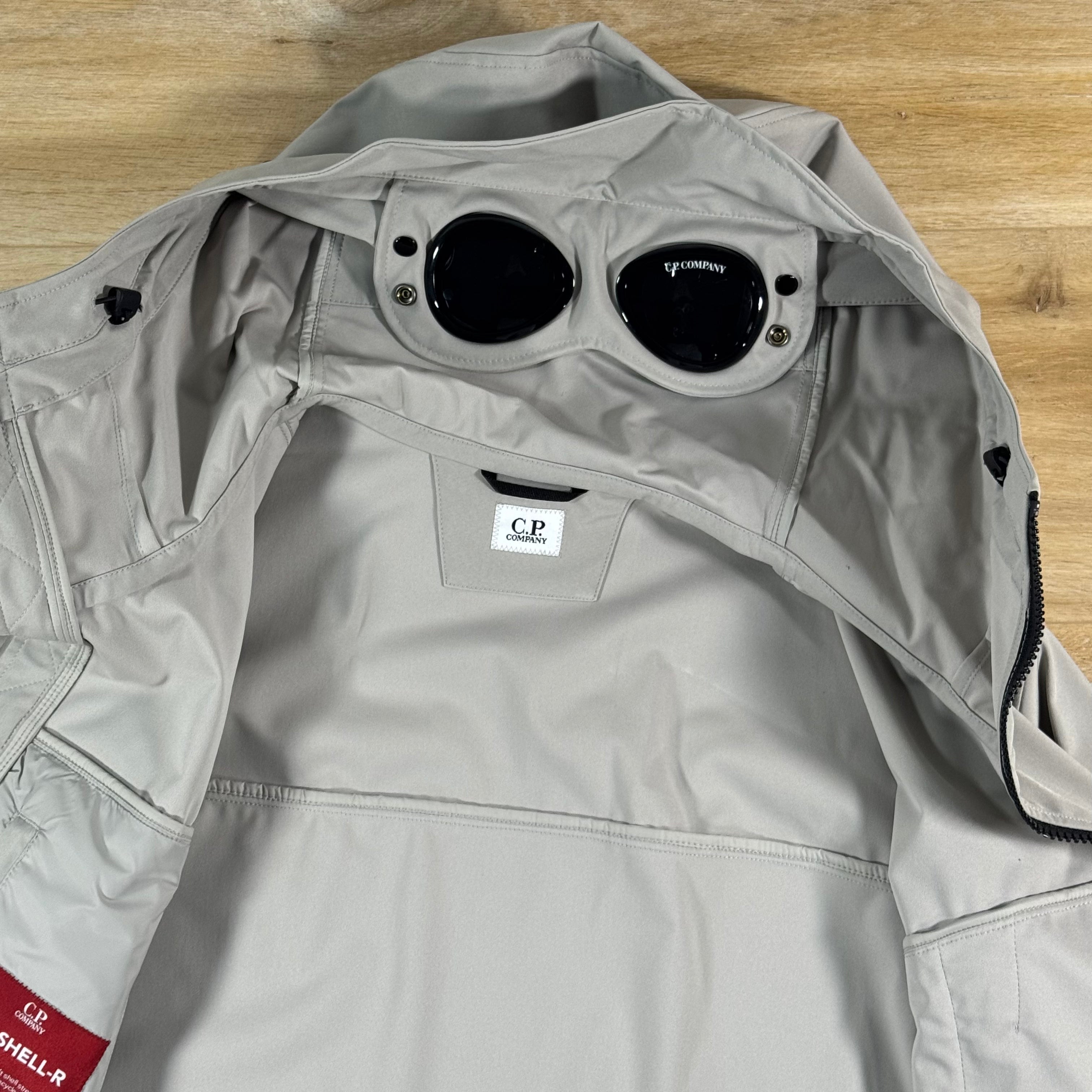 C.P. Company Shell-R Goggle Jacket in Dove – Label Menswear C.P. Company Shell-R Goggle Jacket in Dove – Label Menswear