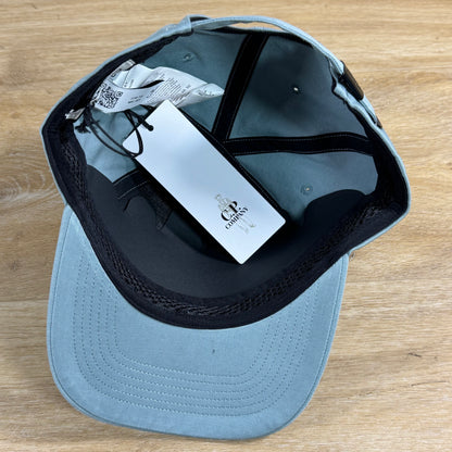 C.P. Company Gabardine Logo Cap in Silver Blue
