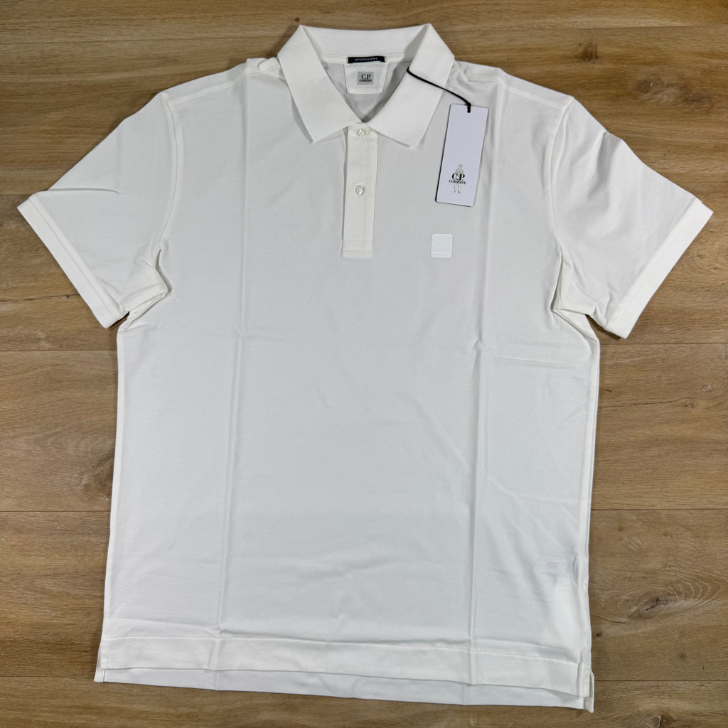 C.P. Company Metropolis Series Polo Shirt in Gauze White