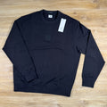C.P. Company Metropolis Series Stretch Fleece Crewneck Sweatshirt in Black