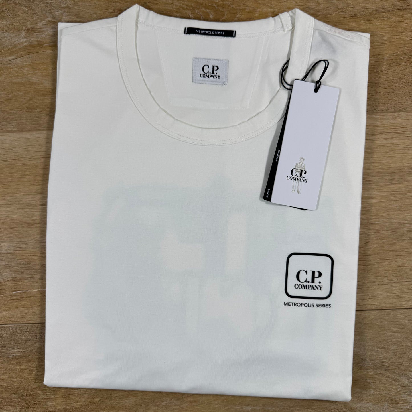 C.P. Company Metropolis Series Reverse Print T-Shirt in Gauze White