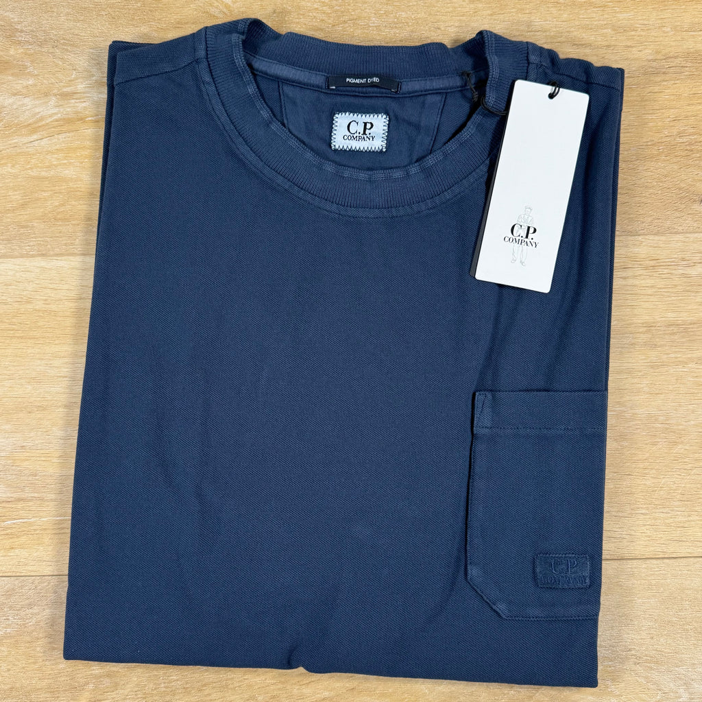 C.P. Company 24/1 Pigment Dyed T-Shirt in Midnight Navy
