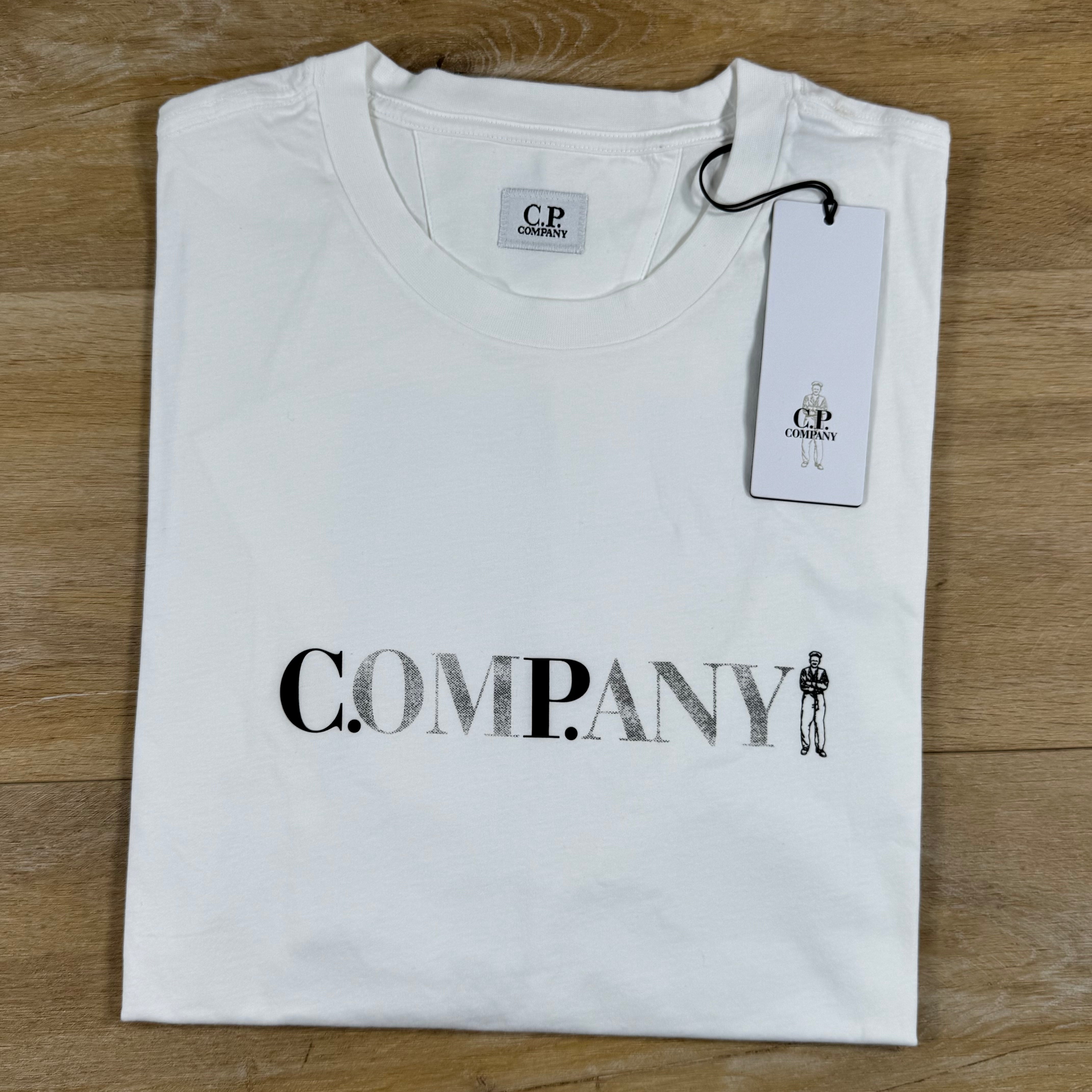 C.P. Company Chest Logo T-Shirt in Gauze White