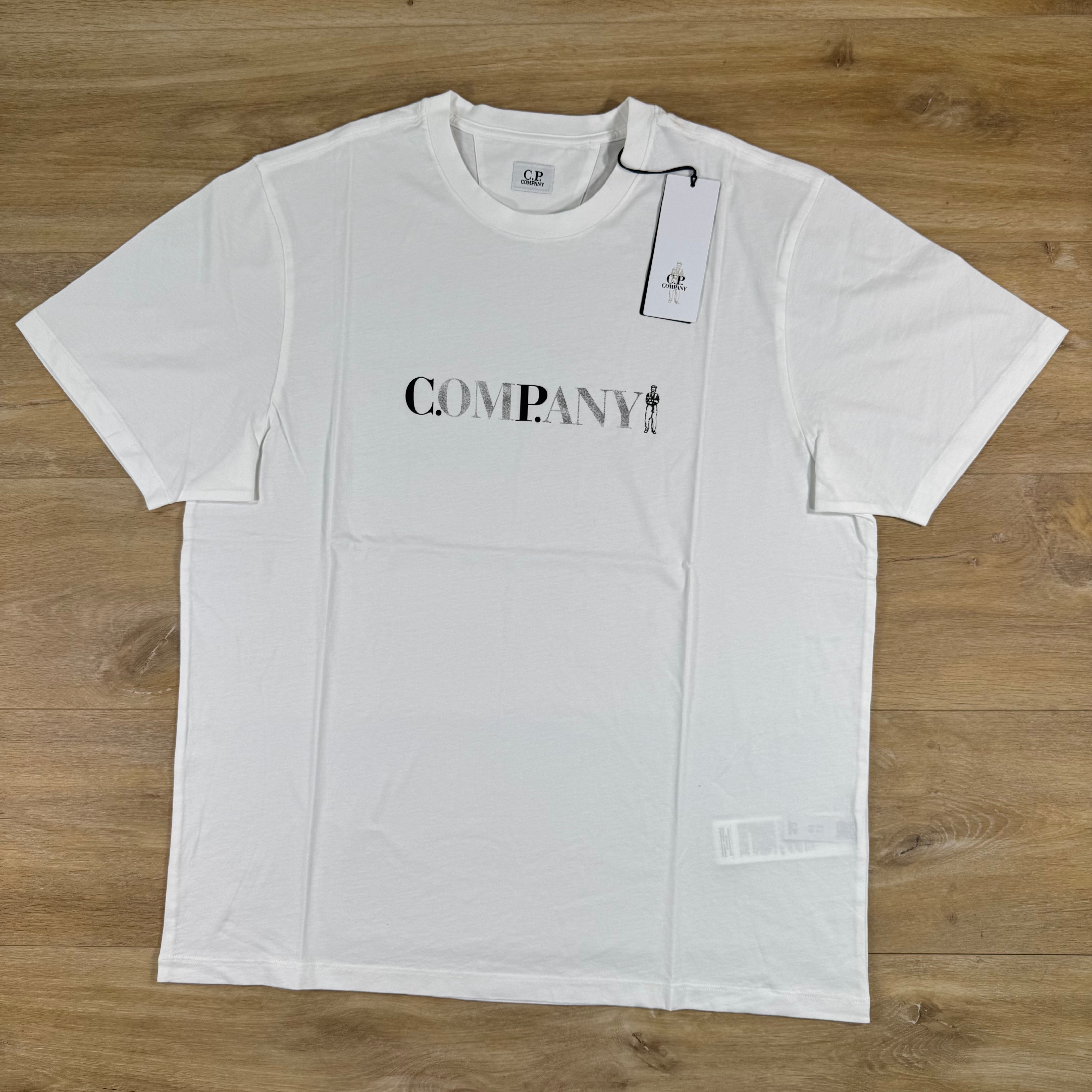 C.P. Company Chest Logo T-Shirt in Gauze White