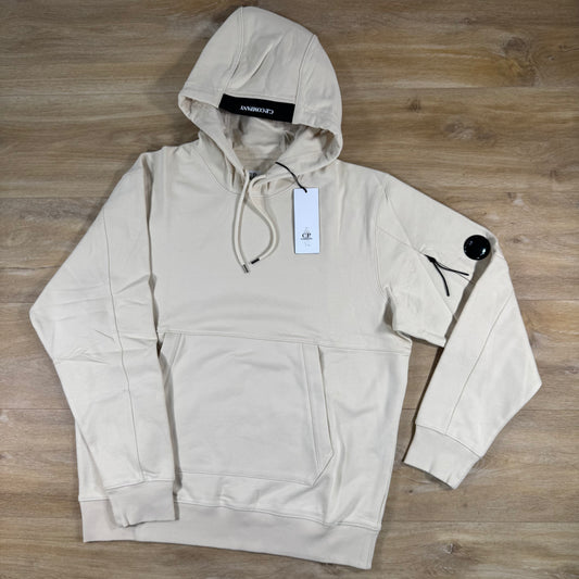 C.P. Company Diagonal Raised Fleece Lens Hoodie in Frozen Dew