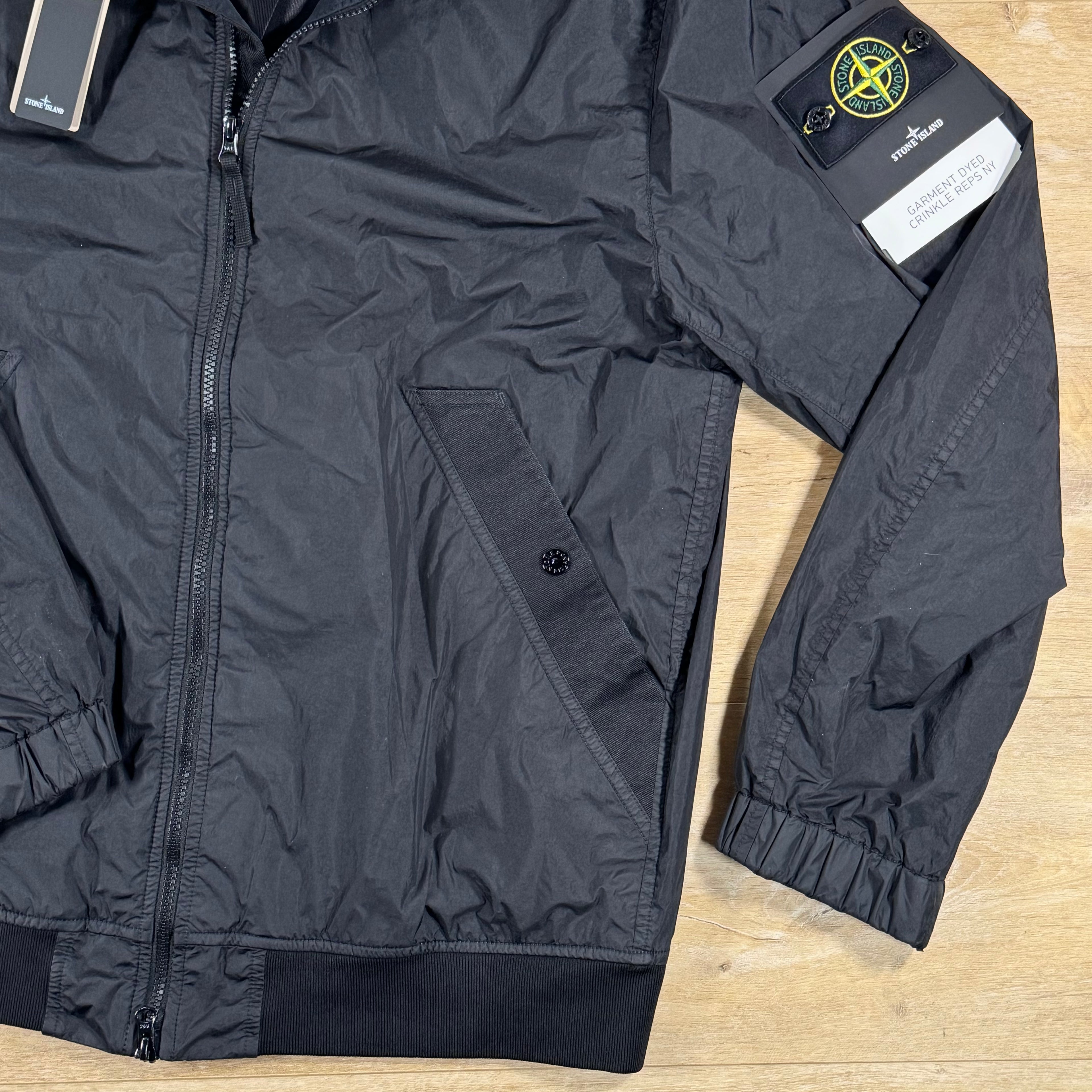 Stone Island Crinkle Reps NY Jacket in Black
