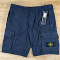 Stone Island Stretch Twill Cargo Bermuda Shorts in Navy