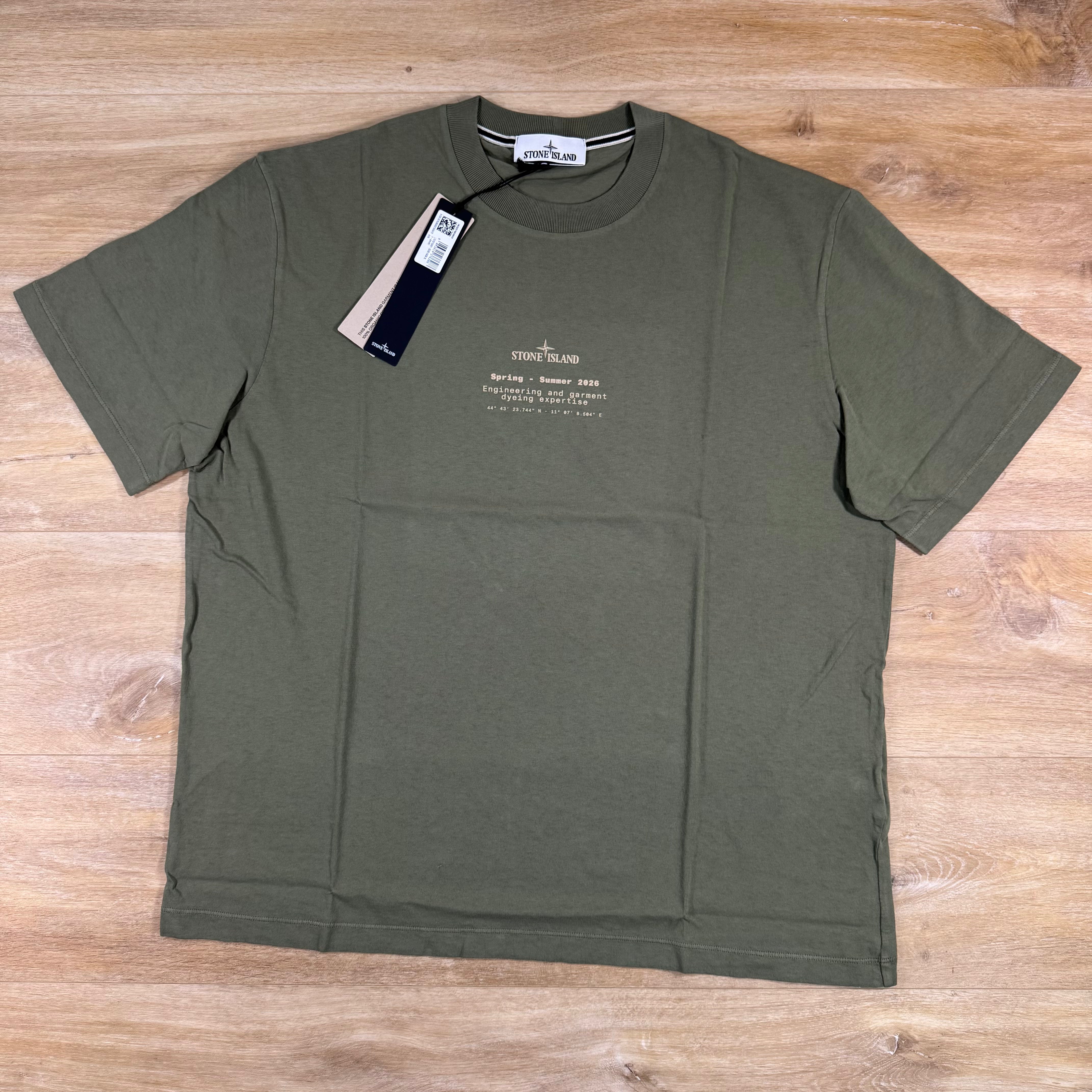 Stone Island Stone Print T-Shirt in Military Green