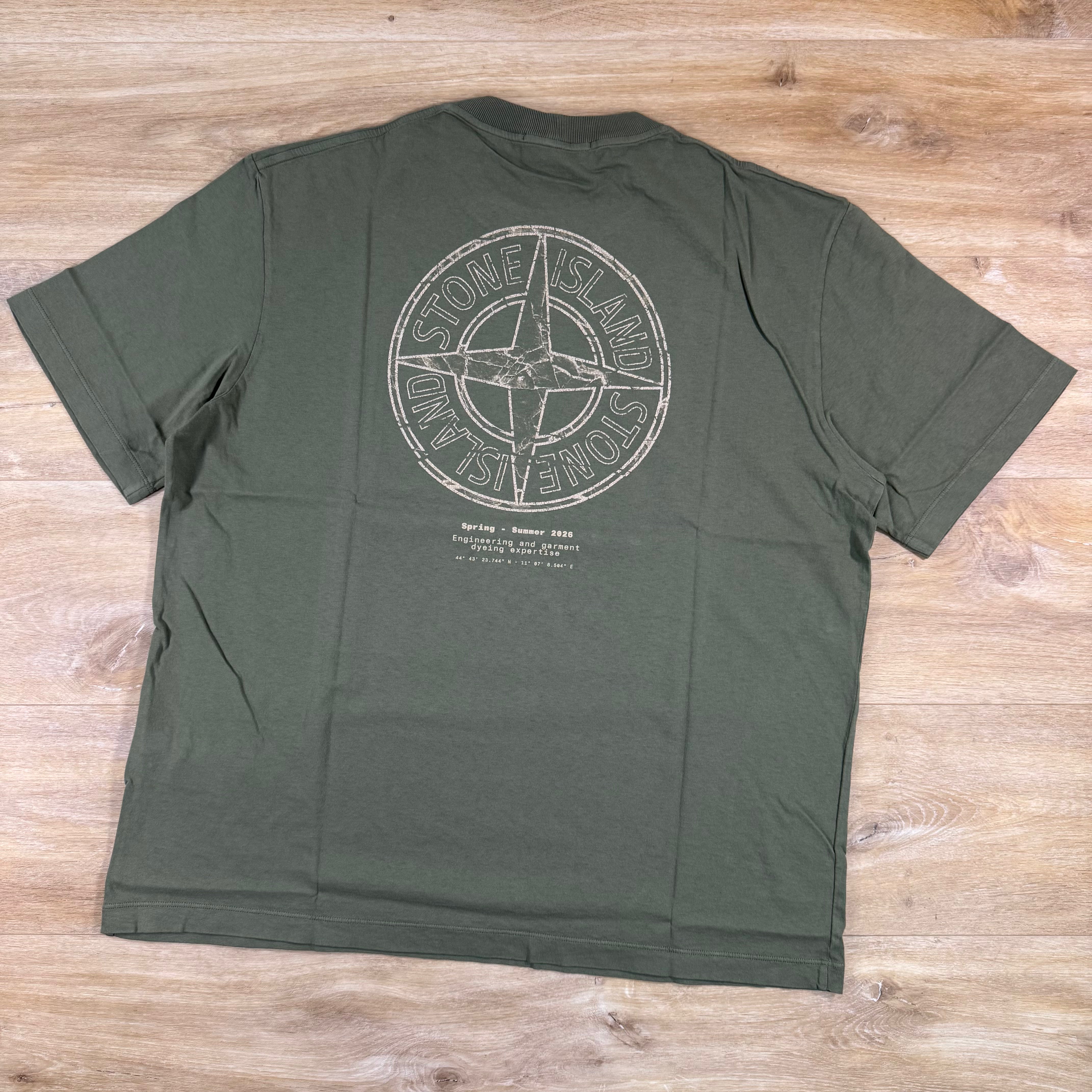 Stone Island Stone Print T-Shirt in Military Green