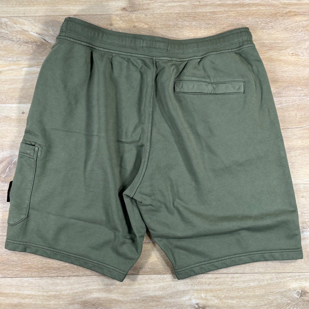 Stone Island Fleece Bermuda Shorts in Military Green