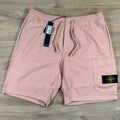 Stone Island Fleece Bermuda Shorts in Plaster Pink