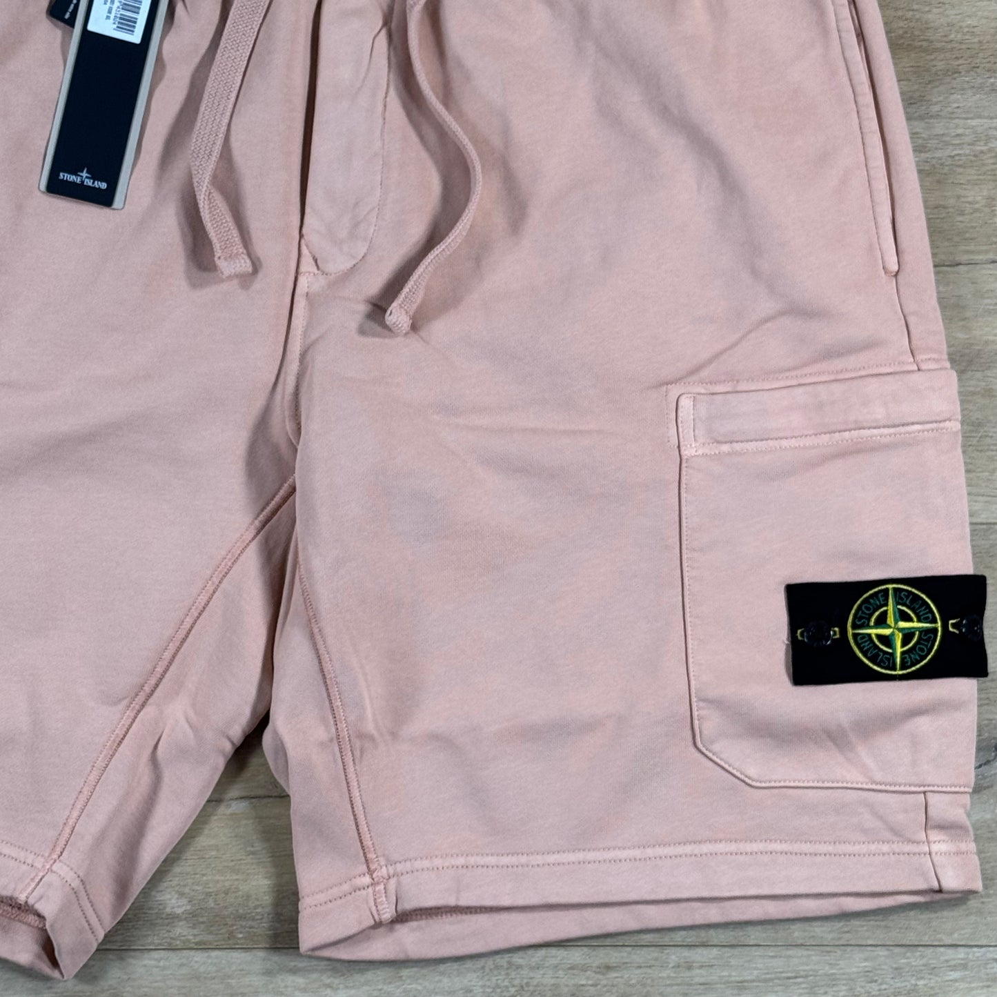Stone Island Fleece Bermuda Shorts in Plaster Pink