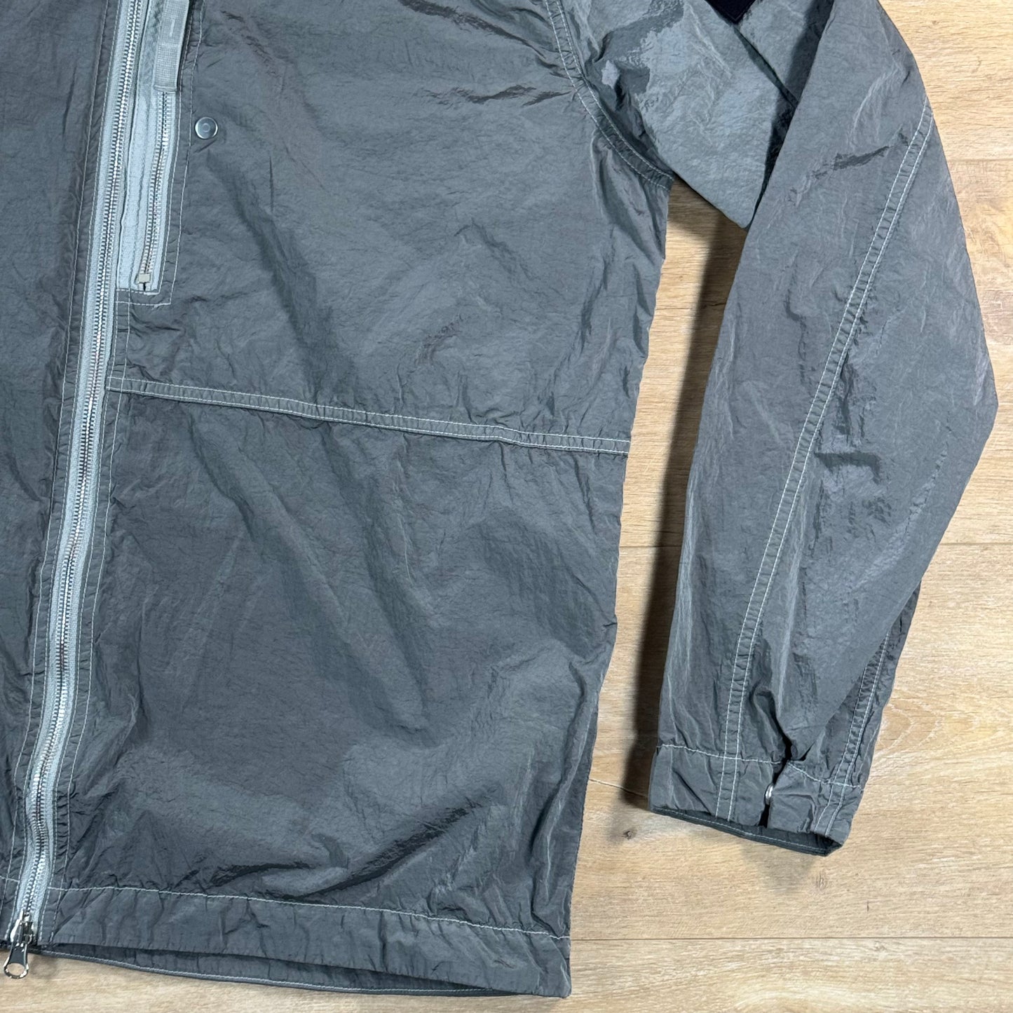 Stone Island Nylon Metal Chest Pocket Overshirt in Pearl Grey