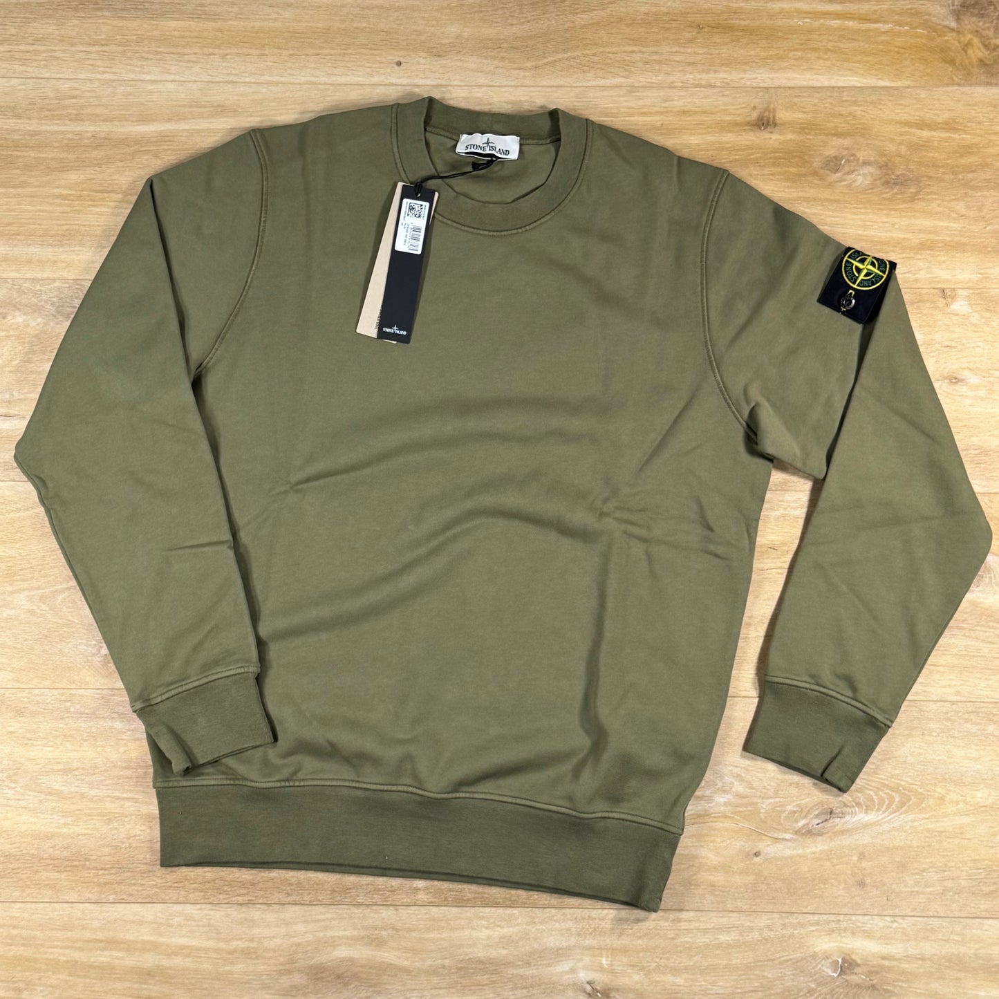 Stone Island Crewneck Fleece Sweatshirt in Military Green